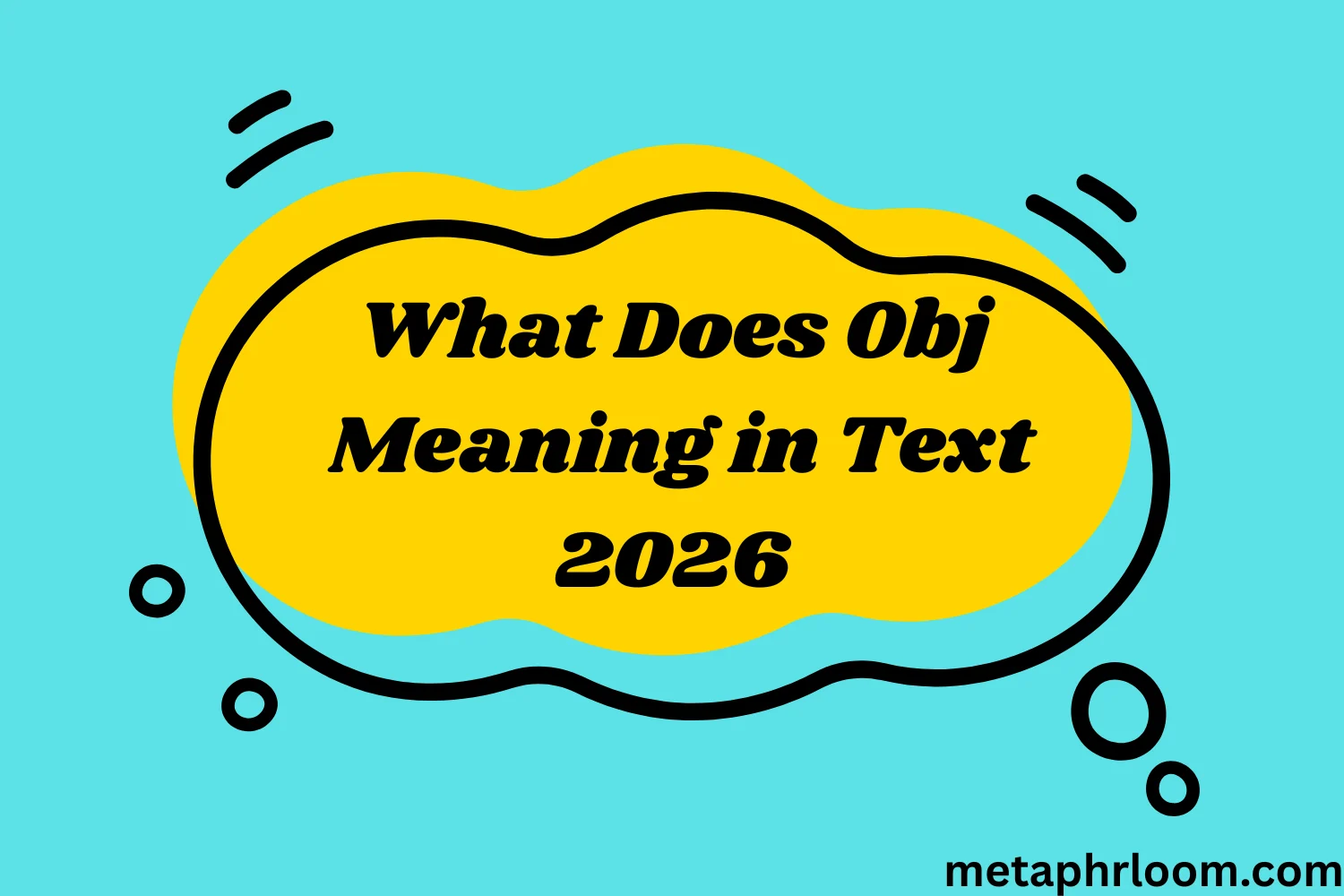 What Does Obj Meaning in Text