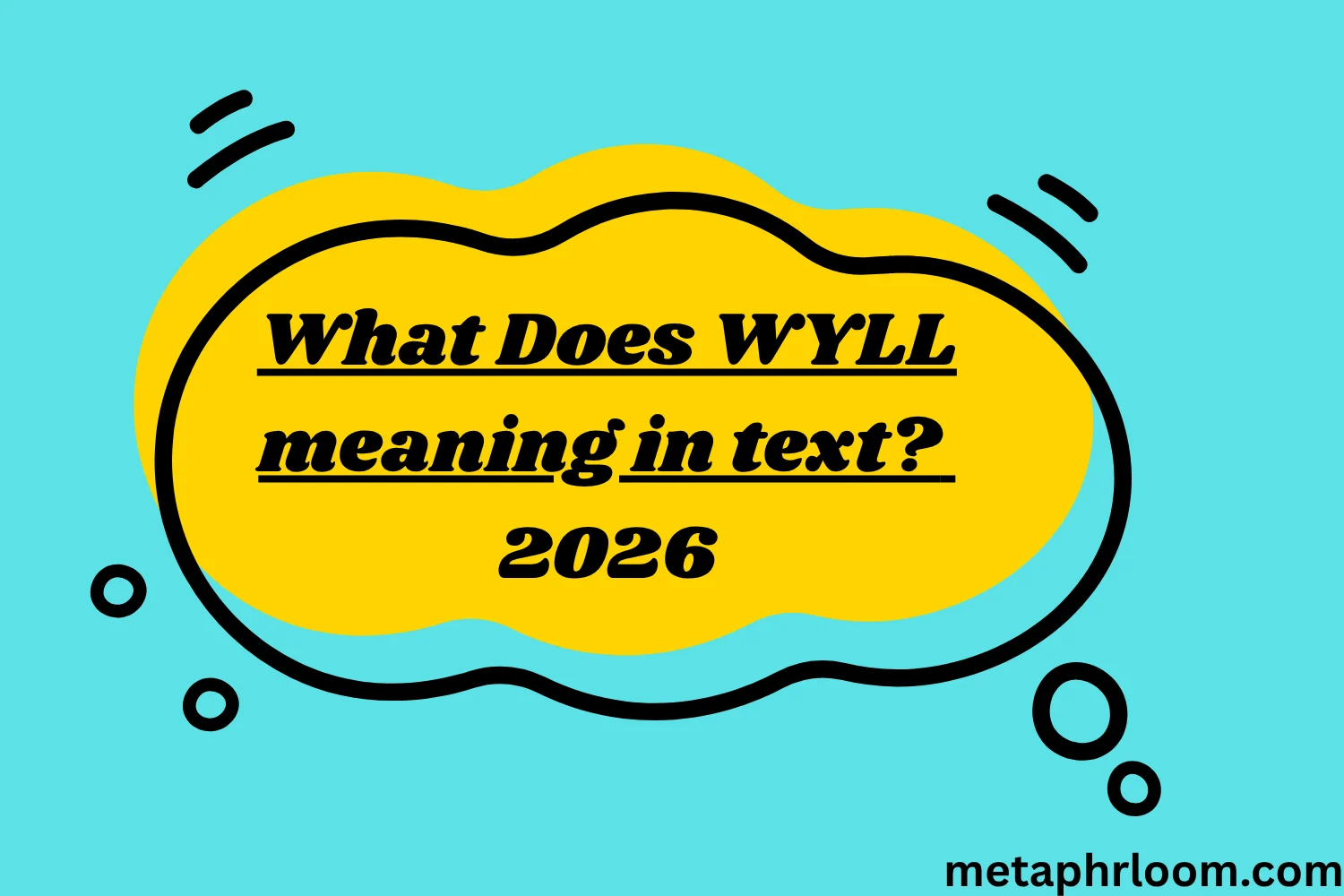 What Does WYLL meaning in text