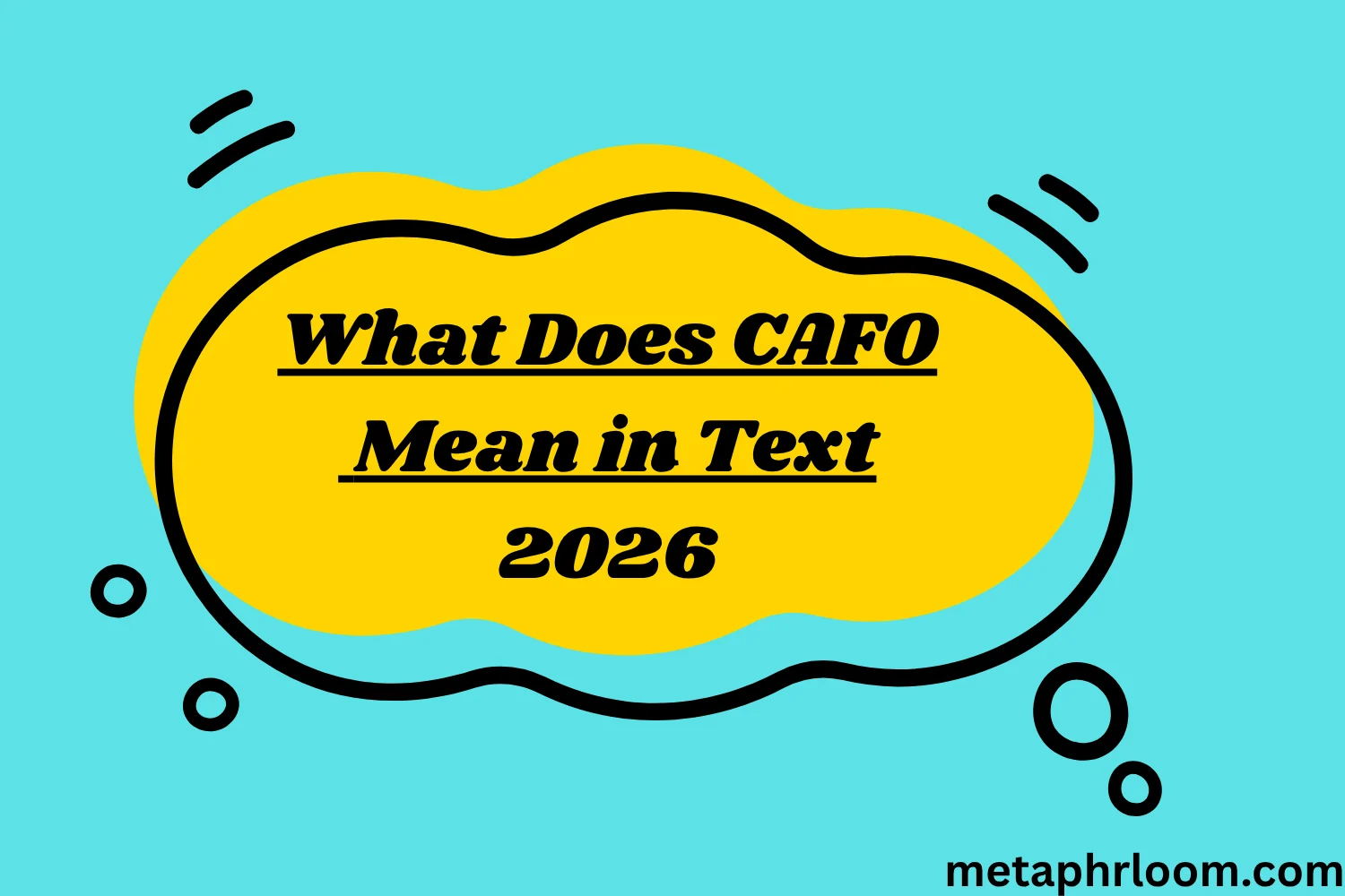 What Does CAFO Mean in Text